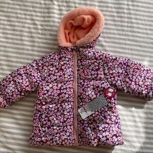 KenzieGirl 12M Purple Floral Jacket with Peach Lining